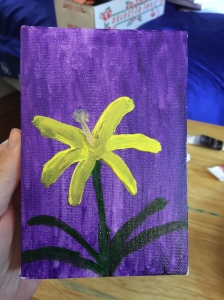 lily, flower, paint, painting, acrylic painting